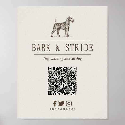 Personalisierter QR-Code-Scan zur Geschäftsverfolg Poster (Vorne)
