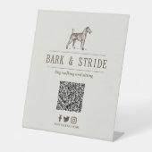 Personalisierter QR-Code-Scan zur Geschäftsverfolg Sockelschild (Vorderseite)