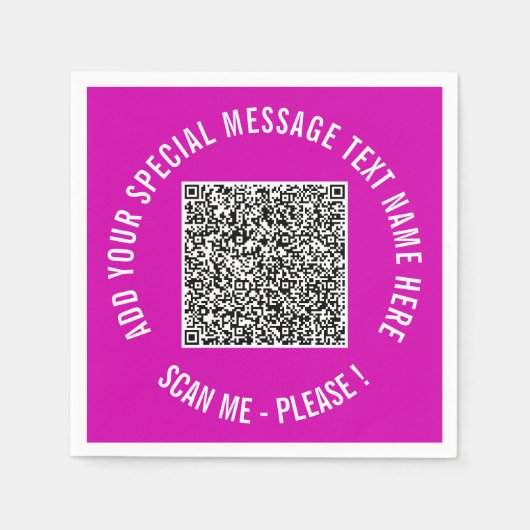 Personalisierter QR-Code Scannen von Neapel mit be Serviette (Vorderseite)