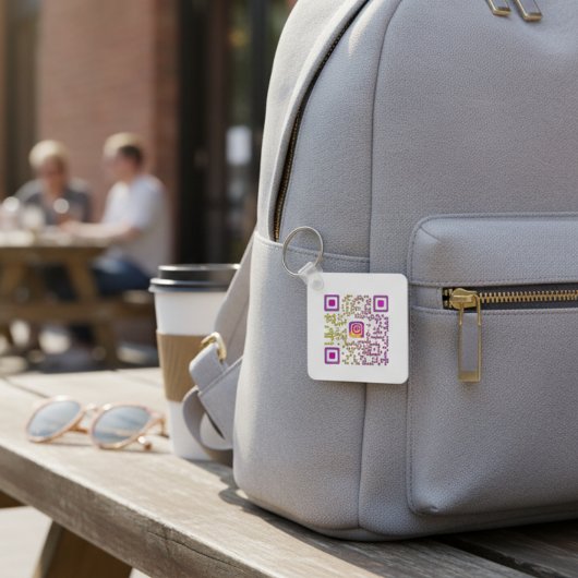 Personalisierter QR-Code Schlüsselanhänger