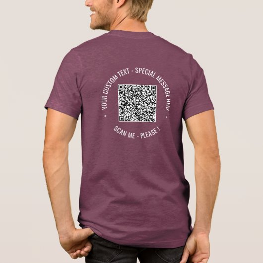 Personalisierter QR-Code und benutzerdefinierter T Tri-Blend Shirt (Rückseite)