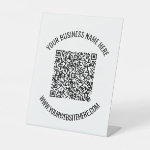 Personalisierter QR-Code und benutzerdefiniertes M Sockelschild