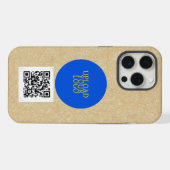 Personalisierter QR-Code und Logo iPhone Hülle (Rückseite (Horizontal))