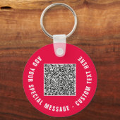 Personalisierter QR-Code und Schlüsselanhänger für (Rückseite)