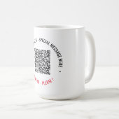 Personalisierter QR-Code und Text-Kaffee-Tasse Kaffeetasse (VorderseiteRechts)