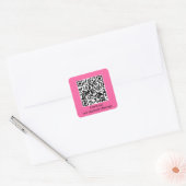 Personalisierter QR-Code-URL-Generator Quadratischer Aufkleber (Umschlag)