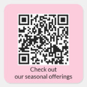Personalisierter QR-Code-URL-Generator Quadratischer Aufkleber (Vorderseite)