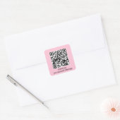 Personalisierter QR-Code-URL-Generator Quadratischer Aufkleber (Umschlag)