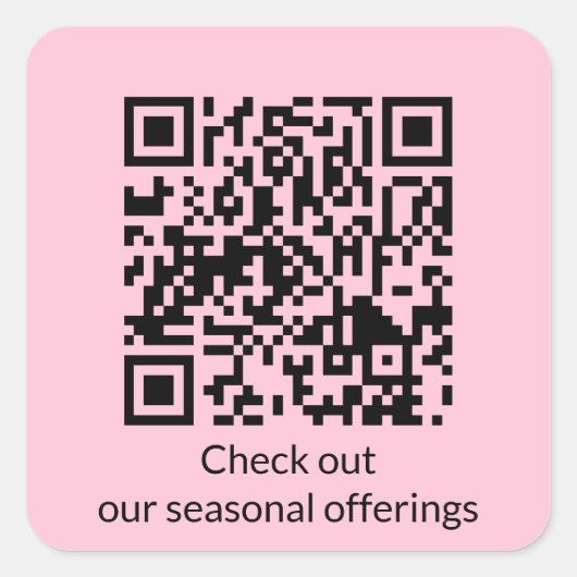 Personalisierter QR-Code URL generieren Quadratischer Aufkleber (Vorderseite)