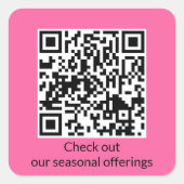 Personalisierter QR-Code URL generieren Quadratischer Aufkleber (Vorderseite)