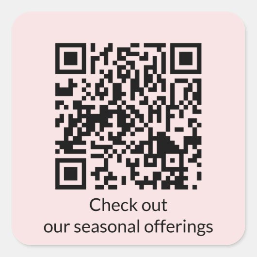 Personalisierter QR-Code URL generieren Quadratischer Aufkleber (Vorderseite)