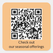 Personalisierter QR-Code URL generieren Quadratischer Aufkleber (Vorderseite)