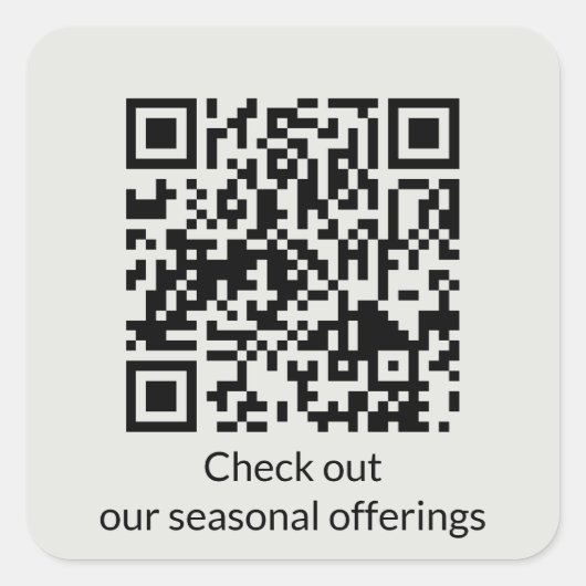 Personalisierter QR-Code URL generieren Quadratischer Aufkleber (Vorderseite)