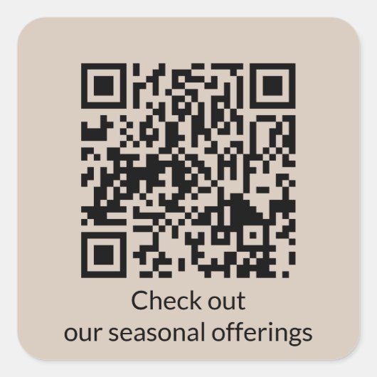 Personalisierter QR-Code URL Square Sticker generi (Vorderseite)