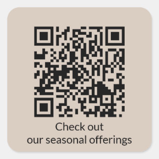 Personalisierter QR-Code URL Square Sticker generi