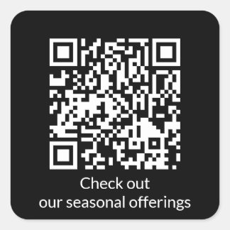 Personalisierter QR-Code URL Square Sticker generi