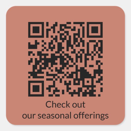 Personalisierter QR-Code URL Square Sticker generi (Vorderseite)