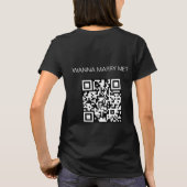 Personalisierter QR-Code Wanna Marry Me T-Shirt (Rückseite)