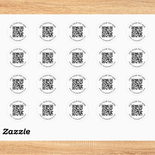 Personalisierter QR-Code-Website-Promotion Runder Aufkleber