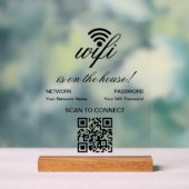 Personalisierter QR-Code Wifi-Internet-Scan zur Ve Acrylschild (Neutral)