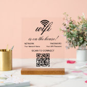 Personalisierter QR-Code Wifi-Internet-Scan zur Ve Acrylschild (Hochzeit)