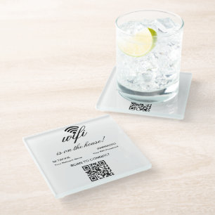 Personalisierter QR-Code Wifi-Internet-Scan zur Ve Glasuntersetzer