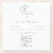 Personalisierter QR-Code Wifi-Internet-Scan zur Ve Glasuntersetzer (Rückseite)