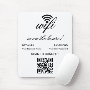 Personalisierter QR-Code Wifi-Internet-Scan zur Ve Mousepad
