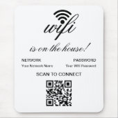 Personalisierter QR-Code Wifi-Internet-Scan zur Ve Mousepad (Vorne)