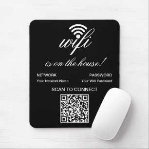 Personalisierter QR-Code Wifi-Internet-Scan zur Ve Mousepad