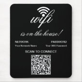 Personalisierter QR-Code Wifi-Internet-Scan zur Ve Mousepad (Vorne)