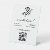 Personalisierter QR-Code Wifi-Internet-Scan zur Ve Sockelschild (Vorderseite)