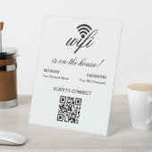 Personalisierter QR-Code Wifi-Internet-Scan zur Ve Sockelschild (In SItu)