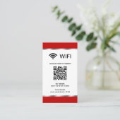 Personalisierter QR-Code, Wifi-Netzwerk und Kennwo Visitenkarte (Stehend Vorderseite)