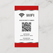 Personalisierter QR-Code, Wifi-Netzwerk und Kennwo Visitenkarte (Rückseite)