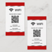 Personalisierter QR-Code, Wifi-Netzwerk und Kennwo Visitenkarte (Vorne/Hinten)