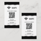 Personalisierter QR-Code, Wifi-Netzwerk und Kennwo Visitenkarte (Vorne/Hinten)