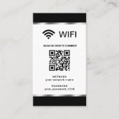 Personalisierter QR-Code, Wifi-Netzwerk und Kennwo Visitenkarte (Vorderseite)
