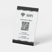 Personalisierter QR-Code Wifi-Netzwerk und Kennwor Sockelschild (Vorderseite)