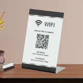 Personalisierter QR-Code Wifi-Netzwerk und Kennwor Sockelschild