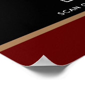 Personalisierter QR-Code Wifi-Netzwerkkennwort sch Poster (Ecke)