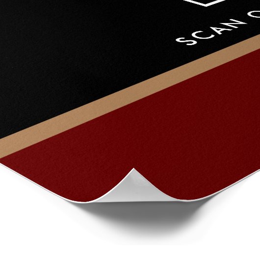 Personalisierter QR-Code Wifi-Netzwerkkennwort sch Poster (Ecke)