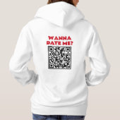 Personalisierter QR-Code – Willst du mich datieren Hoodie (Rückseite)