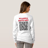 Personalisierter QR-Code – Willst du mich datieren T-Shirt (Schwarz voll)