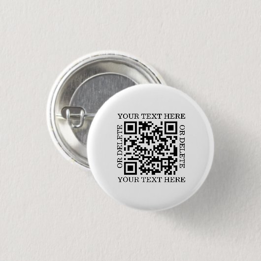 Personalisierter QR-Code zum Scannen Button (Vorne & Hinten)