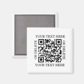 Personalisierter QR-Code zum Scannen Magnet (Vorderseite/Rückseite)