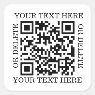 Personalisierter QR-Code zum Scannen Quadratischer Aufkleber