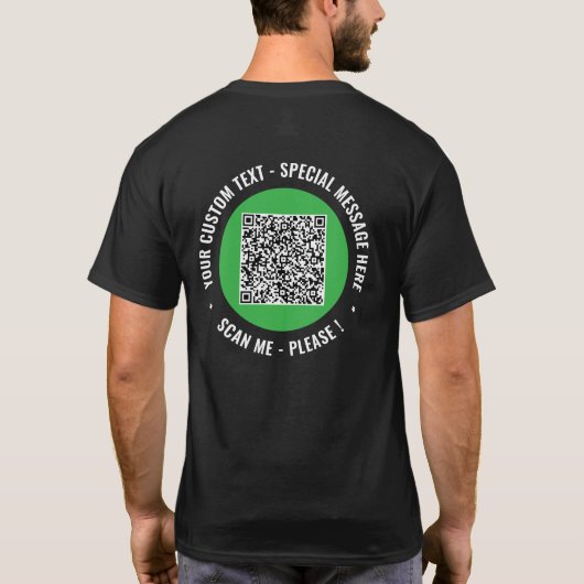 Personalisierter QR-T - Shirt Beispiel für benutze (Rückseite)