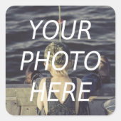 Personalisierter quadratischer Foto-Stickerbogen Aufkleber (Vorderseite)