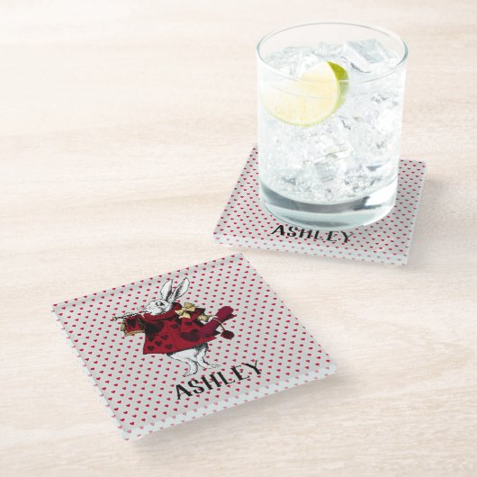 Personalisierter Queens Garb Glasuntersetzer (Schrägansicht)